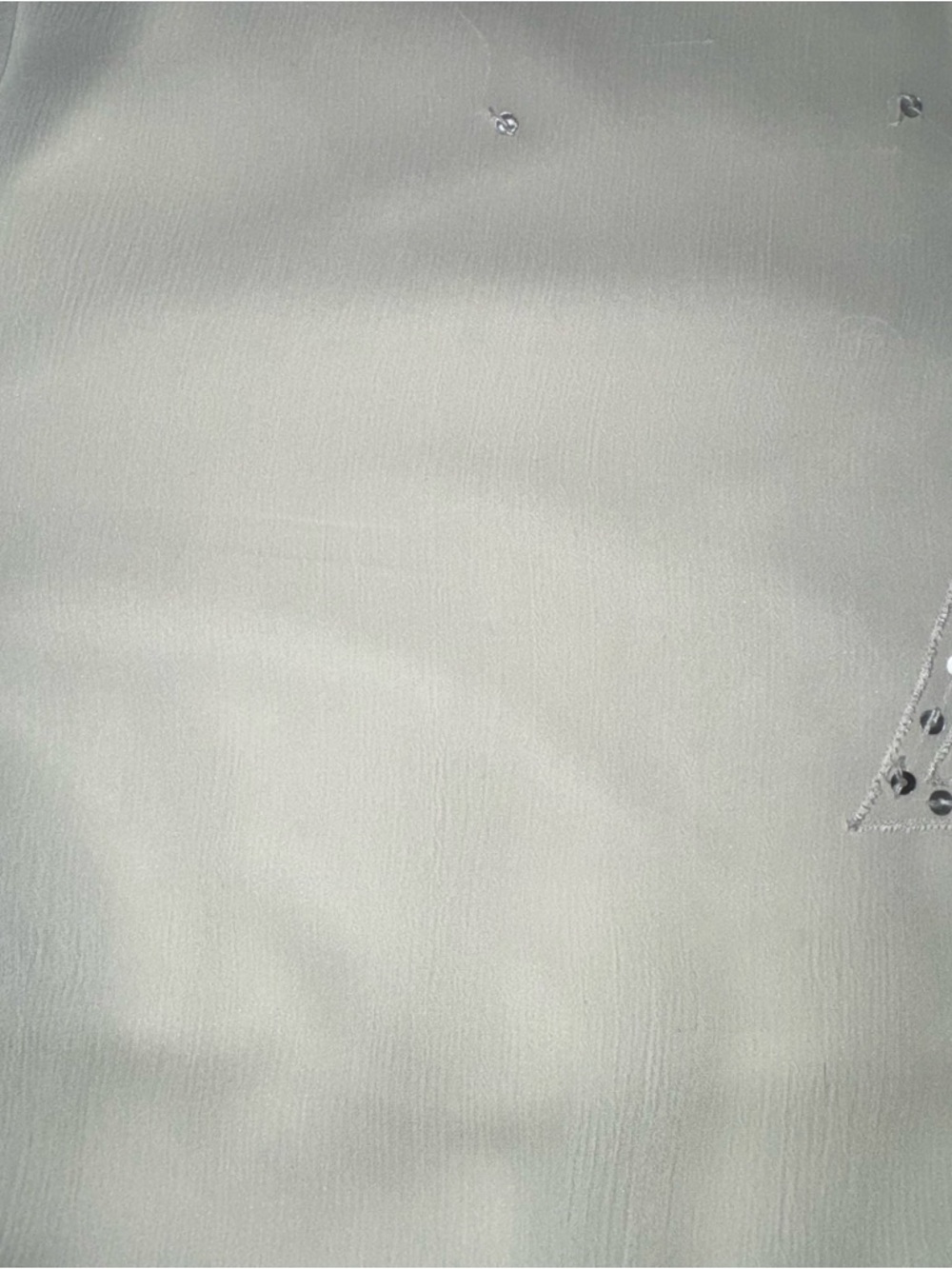 REYA Off White Sequin Long Sleeve V-Neck Top Blouse - Women's 30/32 Boho‎ Chic - Picture 11 of 12
